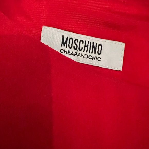 MOSCHINO RED  DRESS Ruched IT 42 (fits like a 6) - Picture 7 of 10